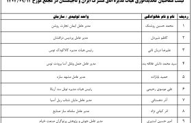 لیست متقاضیان کاندیداتوری هیات مدیره اتاق مشترک ایران و تاجیکستان در مجمع مورخ 1404/09/12